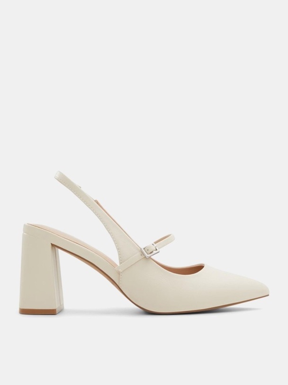 Call It Spring Cream Pointed Slingback Block Heels
